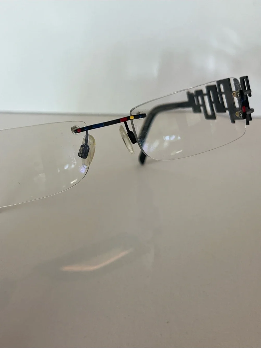 Vintage Yabi Art Abendzauber 4531 6596 Rimless Geometric Eyeglasses Germany